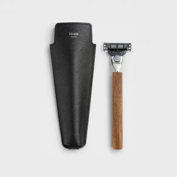 思琳/Celine 男士 粒面牛皮革木质剃须刀盒 4M0143AB2.38SI
