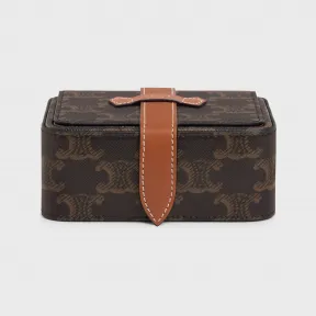 思琳/Celine 女士 Triomphe帆布及小牛皮小型珠宝盒 - 纯白色 4M0372DIU.01BC