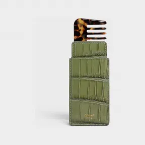 思琳/Celine 女士 小号鳄鱼皮革发梳 4M1054DVB.15LK