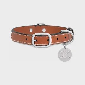 思琳/Celine 女士 小号标志印花牛皮革细狗项圈 4M1192EAV.04LI