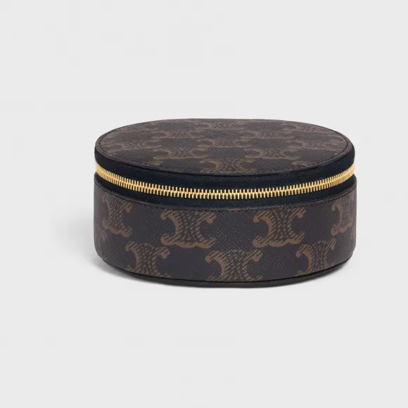 思琳/Celine 标志印花牛皮革拉链圆盒 4M1502CZJ.04LU