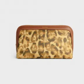 思琳/Celine 小号豹纹印花标志印花牛皮革化妆包 4M1622AMN.19LE