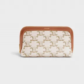 思琳/Celine 女士 小号标志印花牛皮革化妆包 4M1622CZJ.04LU