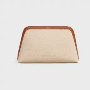 思琳/Celine 大号织物和牛皮革化妆包 4M1642AL5.02NT