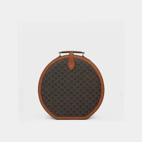 思琳/Celine 女士 标志印花牛皮革绅士帽收纳盒 4M2012CZJ.04LU