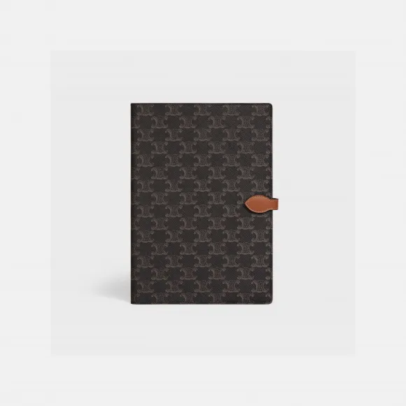 思琳/Celine 女士 大号标志印花牛皮革笔记本封套 4M2192AHD.04LU