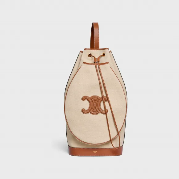 思琳/Celine 女士  TRIOMPHE织物和牛皮革网球包 4M2602AJI.02NT