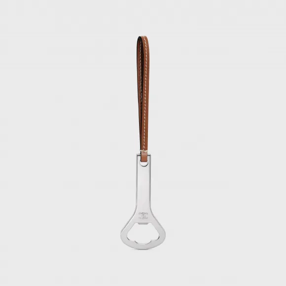 思琳/Celine TRIOMPHE精钢和牛皮革开瓶器 4M3326AKF.04LI