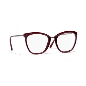 香奈儿/Chanel 深红 蝴蝶形光学眼镜 3381_1612