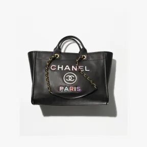 香奈儿/Chanel 大型购物包 - 小牛皮、珐琅 & 金色金属 — 时尚 A66941-B08030-94305