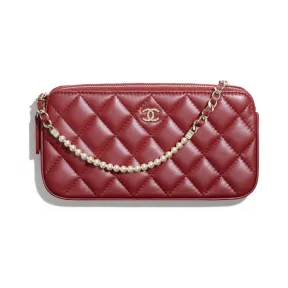 香奈儿/Chanel 链子小包  幻彩小羊皮与金色金属  红 A84276-B03205-N7381