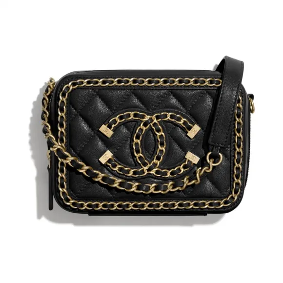 香奈儿/Chanel 链子小包  羊皮革与亮金色金属  黑 A84452-B02823-94305