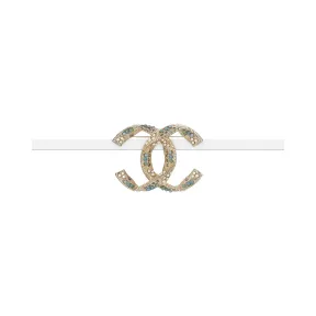 香奈儿/Chanel 金、灰、珍珠白、蓝及绿 胸针 A87345_Y41002_Z4840