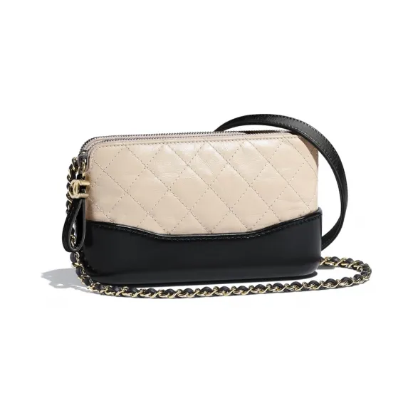 香奈儿/Chanel 米色与黑. 链子小包 A94505_Y61477_C0204