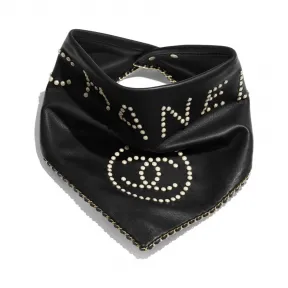 香奈儿/Chanel 黑与珍珠白. 印花头巾 AA1189_Y11930_1E263