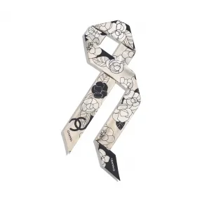 香奈儿/Chanel 细发带  真丝斜纹布  乳白与黑 AA6795-B02989-N6891