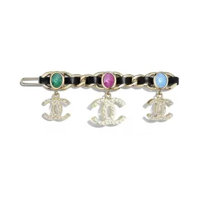 香奈儿/Chanel 金、珍珠白、黑、水晶与多色. 发夹 AB2960_B01966_N5486