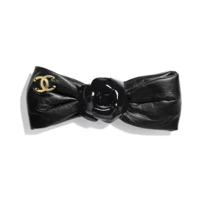 香奈儿/Chanel 发夹  金属与小牛皮  金与黑 AB4478-B03628-N8133