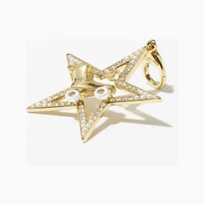 香奈儿/Chanel 钥匙环 - 金属、人造珍珠与水钻 金、珍珠白与水晶 ABC666B15367NU447