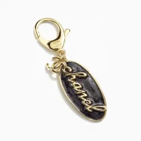 香奈儿/Chanel 钥匙环 - 金属 金色与珠光黑色 ABC706B15371NU451