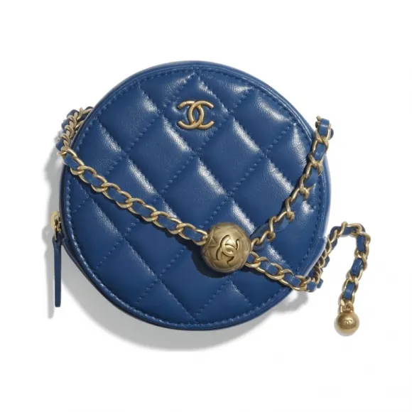 香奈儿/Chanel 链子小包  羊皮革与金色金属  蓝 AP1449-B02916-NA117