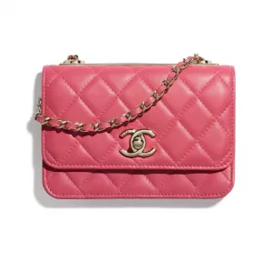 香奈儿/Chanel 链子小包  羊皮革与金色金属  粉红 AP1762-Y04059-N9310