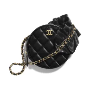 香奈儿/Chanel 链子小包  羊皮革与金色金属  黑 AP1894-B04369-94305