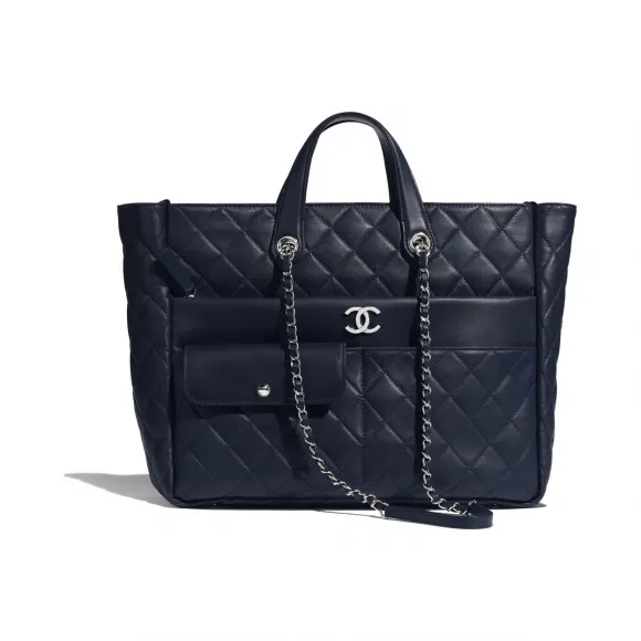 香奈儿/Chanel 海军蓝. 大号拉链购物包 AS1300_B01700_N5336