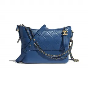 香奈儿/Chanel 香奈儿GABRIELLE流浪包  aged calfskin  smooth calfskin  gold-tone  silver-tone & ruthenium-finish metal  深蓝 AS1521-Y61477-N0901