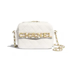 香奈儿/Chanel 相机包  小牛皮与金色金属  白 AS1609-B02372-10601