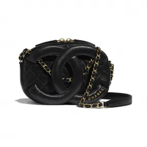 香奈儿/Chanel 相机包  羊皮革与金色金属  黑 AS1757-B02879-94305