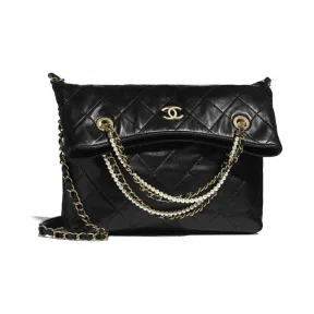 香奈儿/Chanel 购物包  小牛皮、水晶珍珠与金色金属  黑 AS2213-B04443-94305