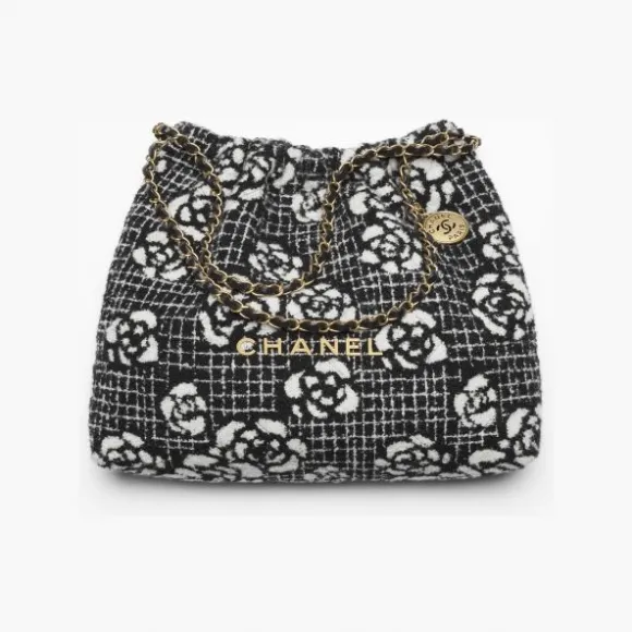 香奈儿/Chanel Chanel 22 手袋  喀什米尔提花与金色金属  黑与白 — 精品 香奈儿 AS3261B14471M9999 AS3261B14471M9999