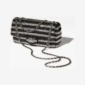香奈儿/Chanel 晚宴包 水钻与银色金属 黑与银 AS4297B16497NY089