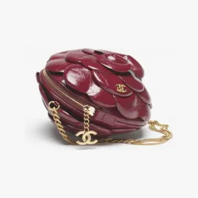 香奈儿/Chanel 晚宴包  亮色复古小牛皮与金色金属  酒红 — 精品 香奈儿 AS4445B14468NR648 AS4445B14468NR648