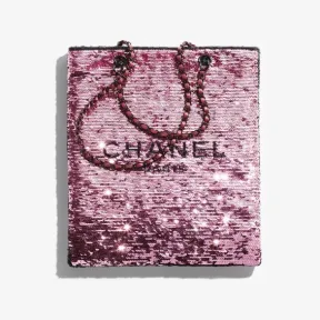 香奈儿/Chanel 购物包 亮片与黑色金属 深粉红与黑 AS4856B16494NY079
