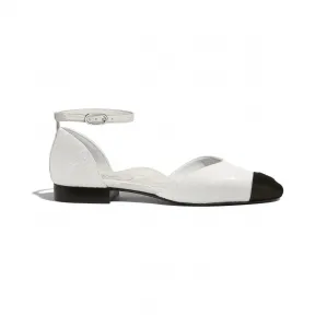 香奈儿/Chanel 玛丽珍鞋  亮片与罗缎  象牙白与黑 G36048-Y53831-C2666