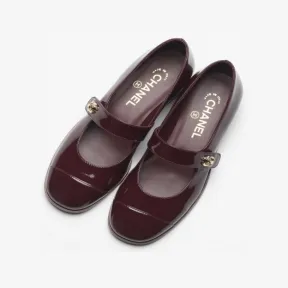 香奈儿/Chanel 玛丽珍鞋 - 小牛漆皮  酒红 — 精品 香奈儿 G45280B14453NS185 G45280B14453NS185