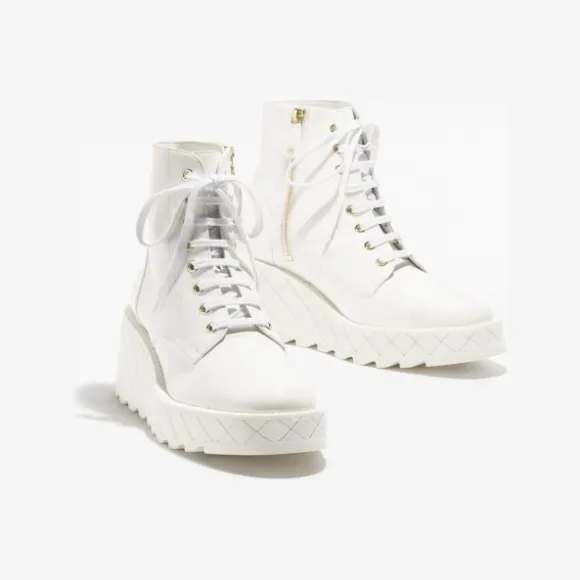 香奈儿/Chanel 军靴 - 小羊皮 白 G45388X01000NT700