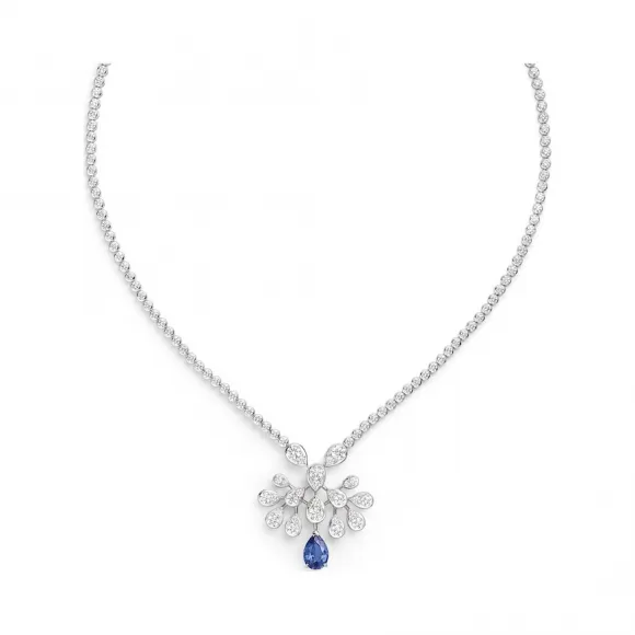 尚美/Chaumet Joséphine 加冕·爱系列 鹭羽·冠冕主题吊坠 白金 - 083459