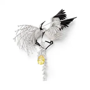 尚美/Chaumet Parade 羽鹤弄影 胸针 白金 - 083926