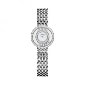 萧邦/Chopard Happy Diamonds系列 石英机芯 18k白金镶钻 女表 205691-1001