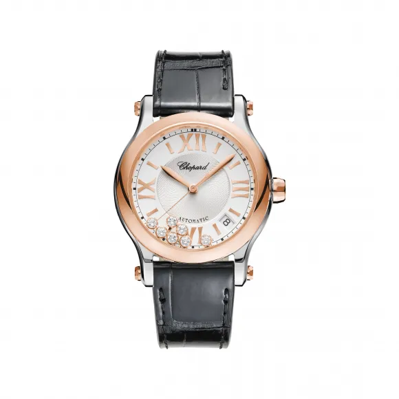 萧邦/Chopard Happy Diamonds系列 自动机械机芯 8K玫瑰金和精钢 女表 278559-6001