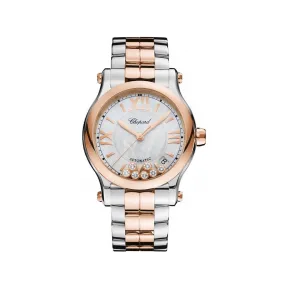 萧邦/Chopard Happy Diamonds系列 自动机械机芯 18k玫瑰金/精钢 女表 278559-6009