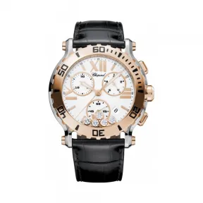 萧邦/Chopard Happy Diamonds系列 石英机芯 18k玫瑰金-精钢 女表 288499-6001