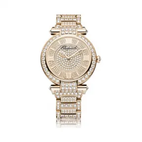 萧邦/Chopard Imperiale系列 自动机械机芯 18k玫瑰金镶钻 女表 384239-5002