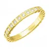 萧邦/Chopard Ice Cube Yellow Gold Diamond Half-Set Ring Size 52 827702-0038