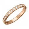 萧邦/Chopard Ice Cube Rose Gold Diamond Half-Set Ring Size 52 827702-5038
