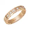 萧邦/Chopard Ice Cube Rose Gold Diamond Half-Set Ring Size 52 829834-5038