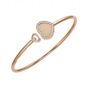 萧邦/Chopard Golden Hearts James Bond 007 Pave Bangle Size L 85A007-5923
